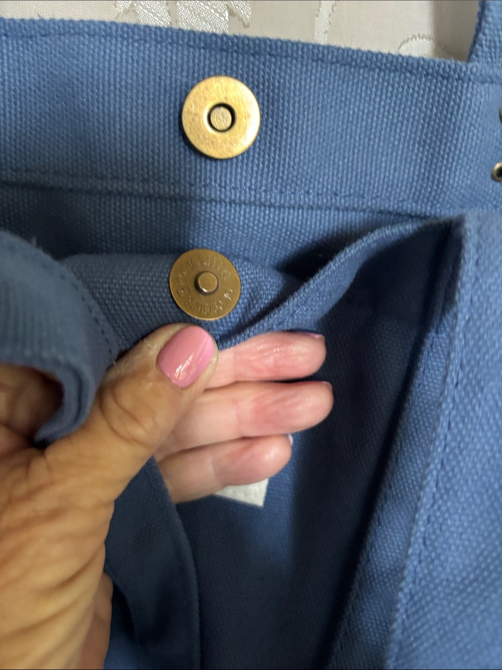 SHEIN Blue Canvas Tote Bag - Picture 7 of 9